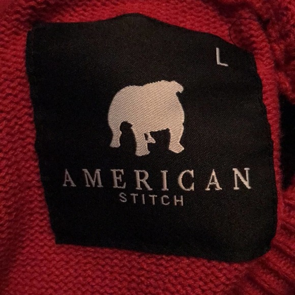 American Stitch Red and Black Snowtorious Sweater - Picture 8 of 8